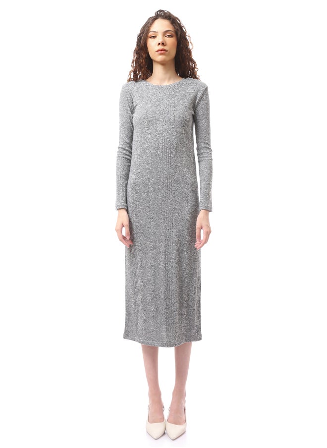 RAVIN - Heather Dark Grey Fashionable Slip ON Dress - Image 1
