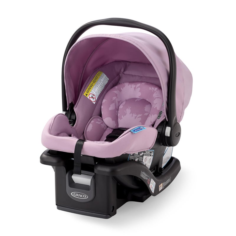 Graco SnugRide Lite LX Infant Car Seat, Lightweight Rear-Facing Seat for Babies 4â€“30 lb, 4-Position Adjustable Base, Latch Installation & ProtectPlus Engineered, Lilac Mod - Image 1