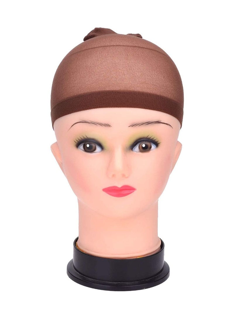 إستيل 12 عبوة قبعات شعر مستعار نايلون للنساء والرجال بيج طبيعي ، بني فاتح وبني غامق - Image 5