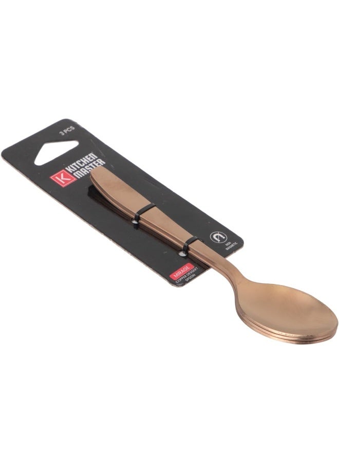 Kitchen master KITCHEN MASTER COPPER DESSERT SPOON 3PC PACK - MIRAGE  - Image 3