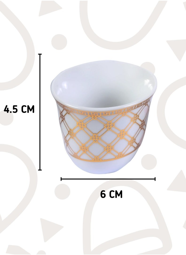 bullga A set of 6-piece decorated Arabic coffee cups from Bullga  - Image 2