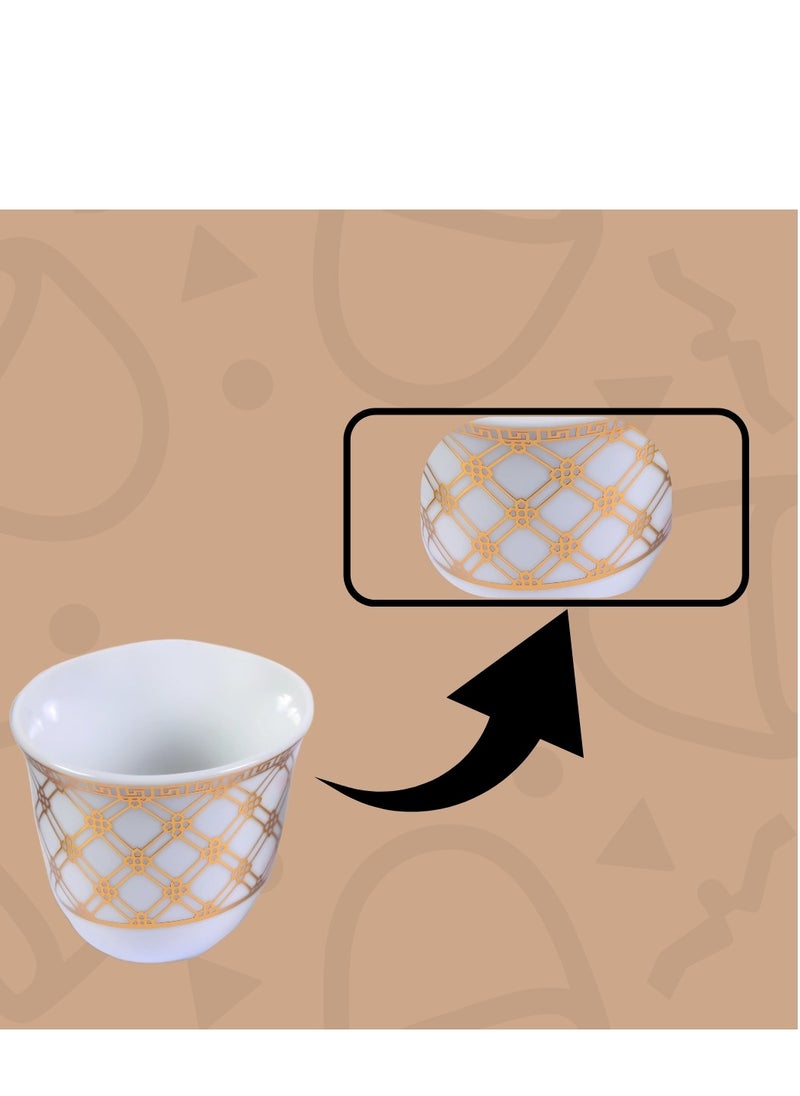 bullga A set of 6-piece decorated Arabic coffee cups from Bullga  - Image 4