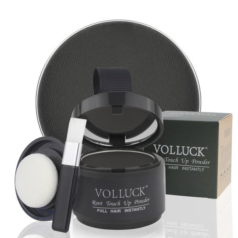 VOLLUCK VOLLUCK Root Touch Up Hair Powder Root Cover Up Hairline Shadow Powder Stick Root Touch Up for Thinning Hair for Women and Men Bald Spots Eyebrows Beard Line Black 