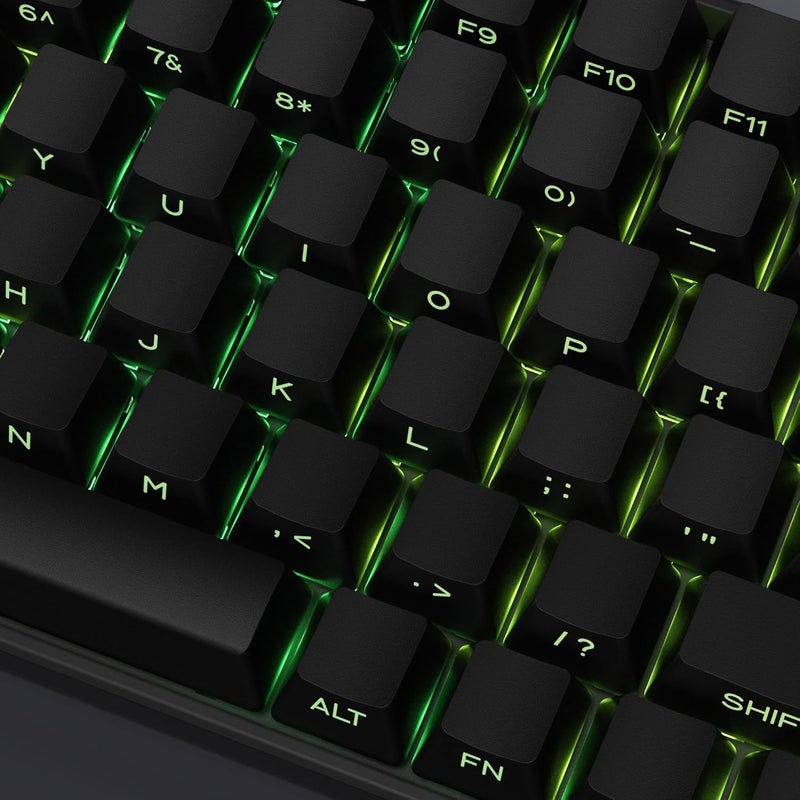 SDYZ Double Shot PBT Keycap Set with Side Shine Through Character, for Mechanical Keyboards, Full 131 Key Set, OEM Profile - Black - Image 3