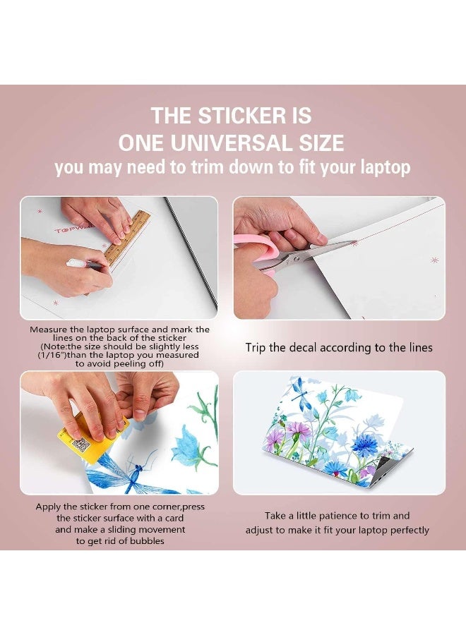 ARS Laptop Skin Sticker Decal for 12"–15.6" Laptops | Universal Vinyl Cover for 12, 13, 13.3, 14, 15, 15.4, 15.6 Inch Notebook PC | Waterproof, Removable Protective Skin + 2 Free Wrist Pads - Image 3