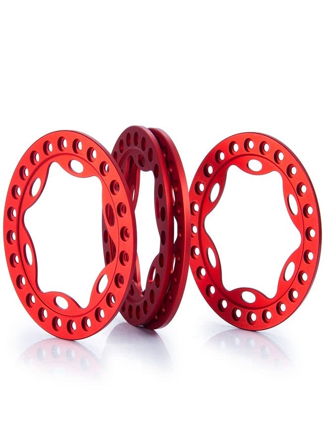RCLIONS مجموعة حلقات استبدال حواف عجلات RC Beadlock من سبائك الألومنيوم RCLIONS، 4 قطع، مقاس 1.9 بوصة، لسيارات الزحف RC بمقياس 1:10، عجلات/حواف مقاس 1.9 بوصة (أحمر) - Image 5