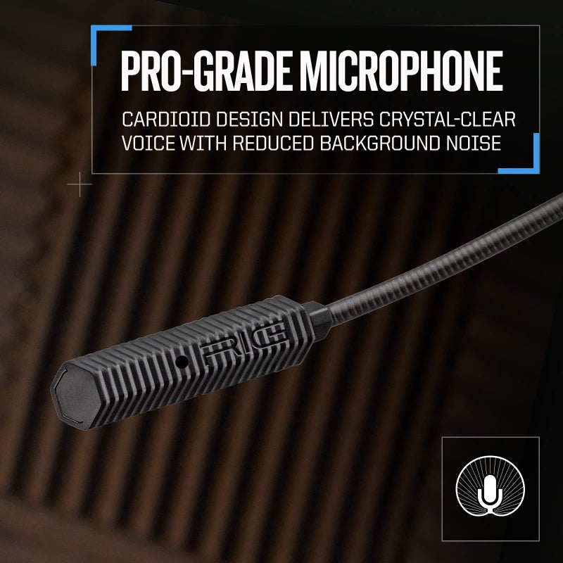RIG 500 PRO HS Officially Licensed PlayStation Competition-Grade Headset with RIG Audio Dial for PS4, PS5, PC - 50mm Speaker Drivers - Flip to Mute Noise Canceling Mic - Image 4