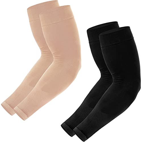Newbyinn UV Sun Protection Arm Sleeves for Men Women Youth, Cooling Sleeve to Cover Arm Tattoo, Mid-Compression Arm Cover - Image 1