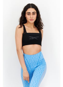 Reebok Women Non Padded Wireless Studio Mesh Sports Bra, Black  - Image 1