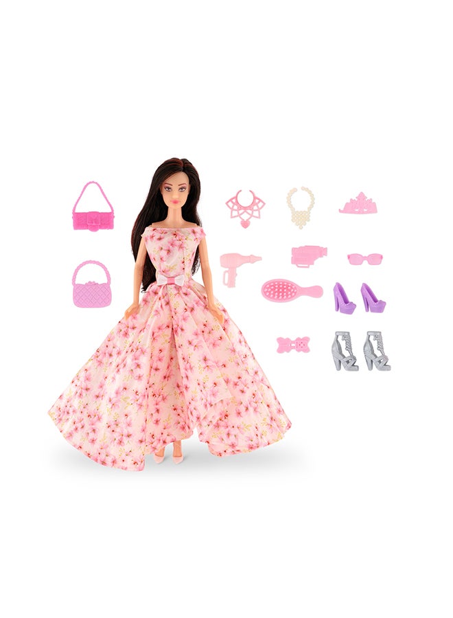 Fulla Fashion Doll With Dress-Up Accessories Includes Glasses, Crown Bag, Hair Tools, Shoes And Necklace & Creative Outfit Play For Girls – Fun Gift For Styling And Doll Lovers - Image 5