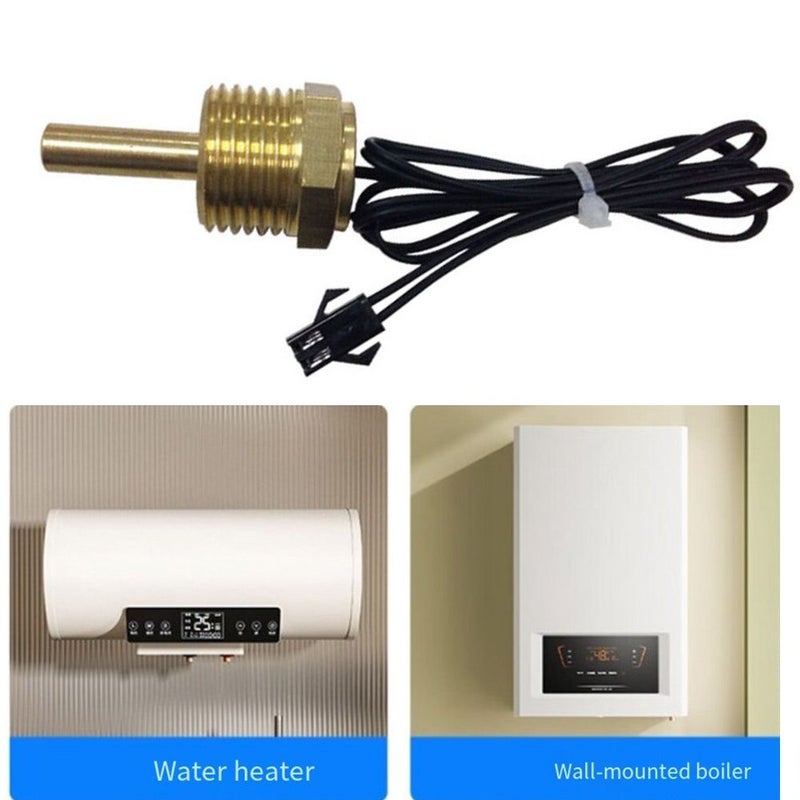 Type A 10K Water Temperature Probe Sensor Copper Minus 20 to 100 C For Boiler Heater - Image 2