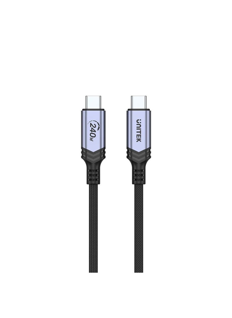 UNITEK USB Type-C 240W 48V 5A Power Delivery 3.1 Braided Charging Cable  - Image 3