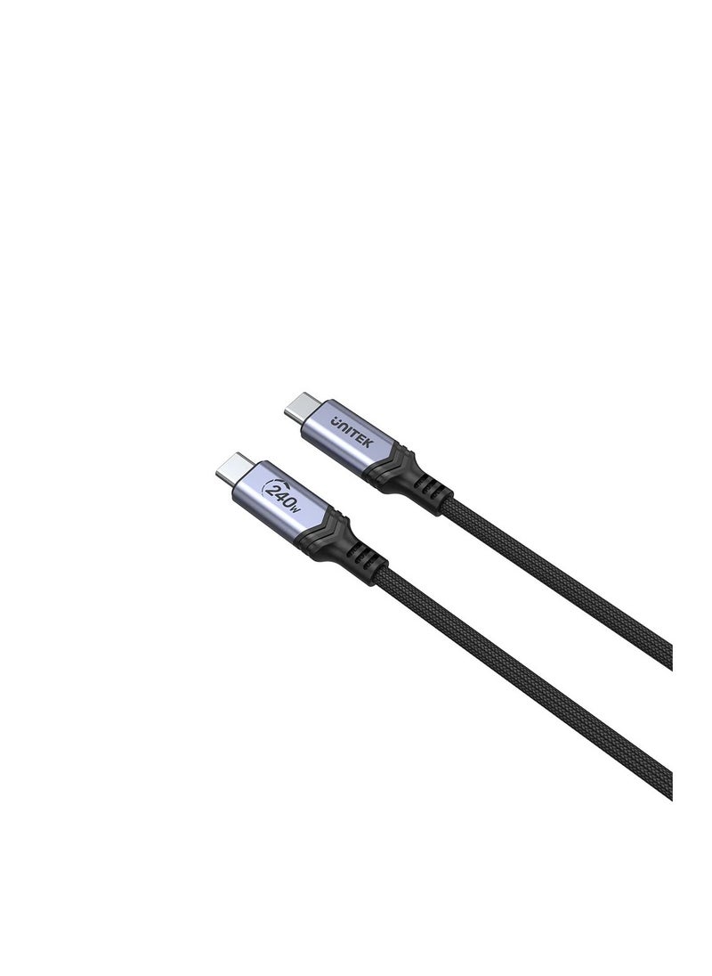 UNITEK USB Type-C 240W 48V 5A Power Delivery 3.1 Braided Charging Cable  - Image 2