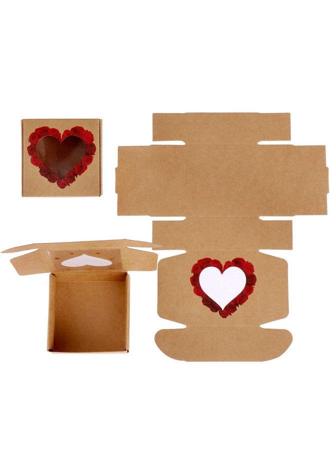 Konsait 20 Pack Heart Candy Boxes Mini Kraft Paper Gifts Wrapping Box Valentine'S Day Wedding Bridal Shower Birthday Party Cookie Sweet Jewelry Small Presents Box - Image 3