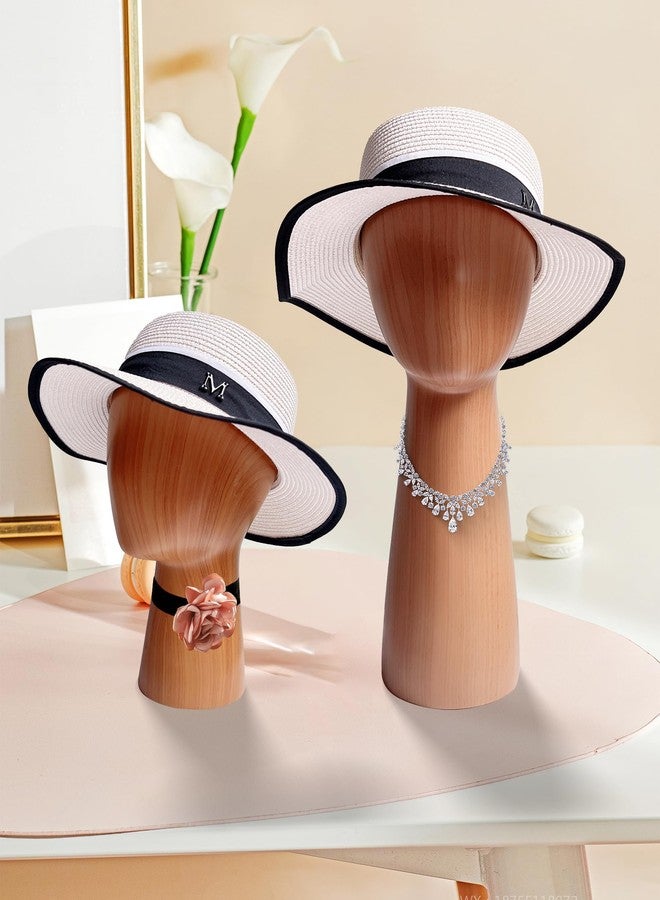 CHADWICK Imitation Wood Mannequin Head, Manikin Head Hat Stand, Wig Head Stand for Displaying Hats and Wigs, Wig Caps Mannequin Head Stand, Art Decoration Model Head, Durable GFRP Material - Image 5
