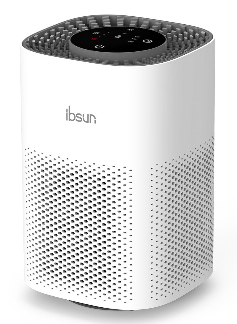 ibsun Air Purifiers for Bedroom Up to 20 m², Air Purifier H13 True HEPA Filter for Pollen Dander Hair Smell, 24db Filtration System - Image 1