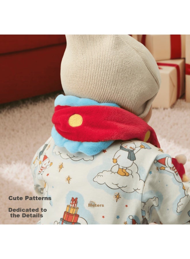 Aqpa Wanxiangxin Baby Scarf Winter Plush Warm Neck Warmer New Year Red - Image 3