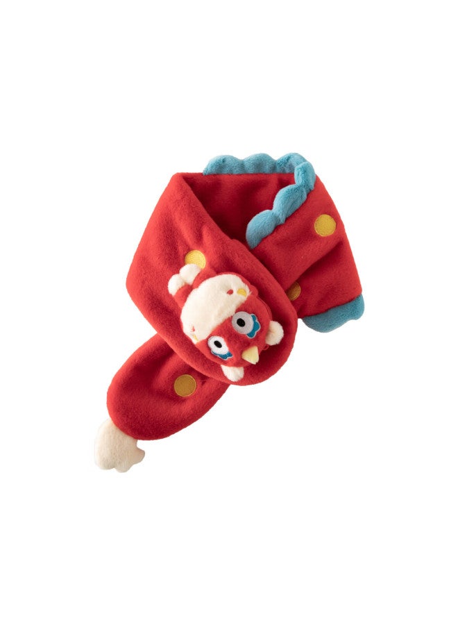 Aqpa Wanxiangxin Baby Scarf Winter Plush Warm Neck Warmer New Year Red - Image 1