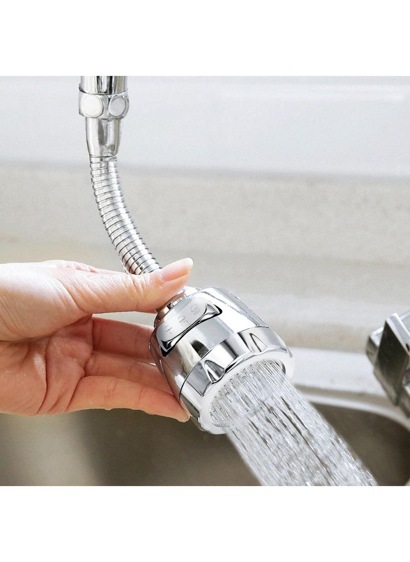 Leeonz Leeonz Universal Faucet Bubbler, Tap Nozzle, Water Saving Filter, 360 Degree Swivel Faucet Adapter, Anti Splash Faucet Nozzle, Faucet Water Diffuser, Pressurized Faucet Filter, Kitchen Bathroom  - Image 1