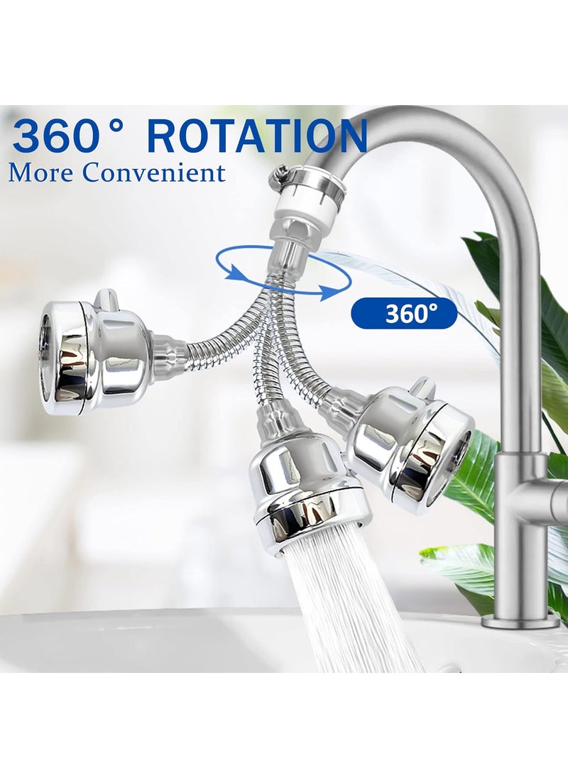 Leeonz Leeonz Universal Faucet Bubbler, Tap Nozzle, Water Saving Filter, 360 Degree Swivel Faucet Adapter, Anti Splash Faucet Nozzle, Faucet Water Diffuser, Pressurized Faucet Filter, Kitchen Bathroom  - Image 2