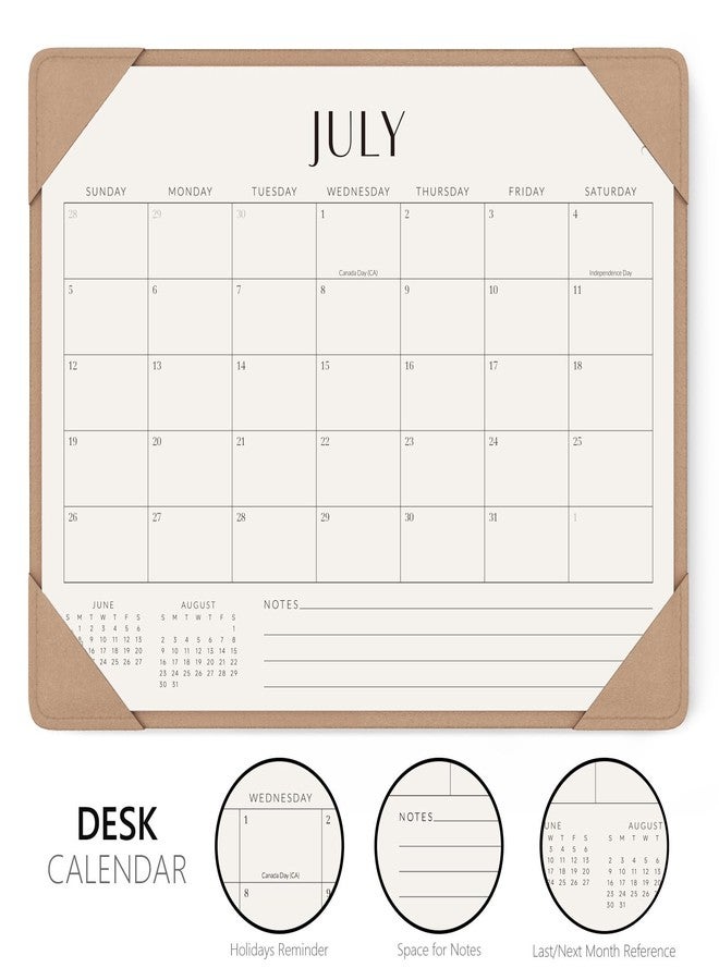 Jotsome Desk Calendar 2026 - 2027 with Desktop Mat, Desk Pad Calendar From July 2026 to December 2027 14x10.5 inch, Desk Blotter Calendar for Home Office and School, Easy Planning, Gift for the Holidays, Apricot - Image 3