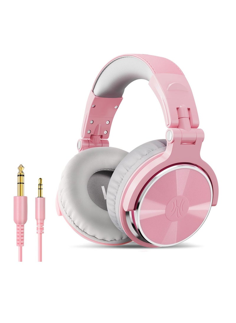 ون أوديو سماعة رأس برو 10 السلكية فوق الأذن مع ميكروفون رمادي وردي - Image 1