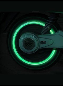 Executive LLC Auto Dust Tyre Valve Caps Fluorescent Valve Caps Tyre Decoration Car Motorcycle Bicycle Wheel Hub Glowing Valve Covers (Pack of 4 Pcs) Green  - Image 4