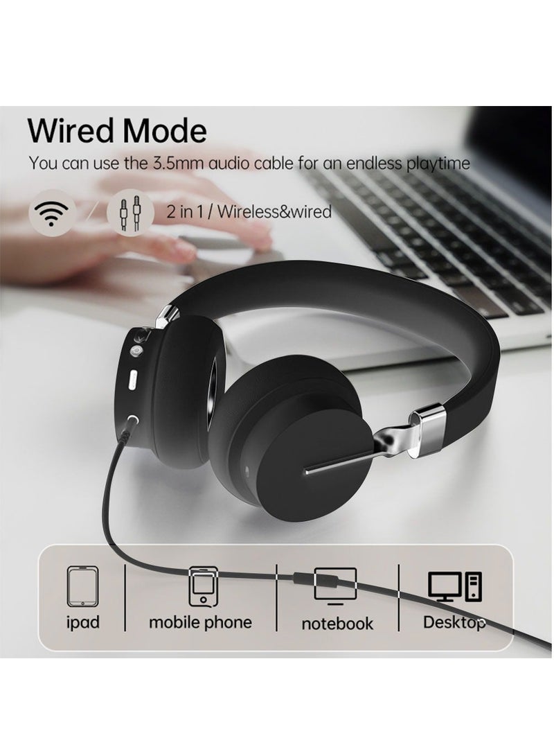 fingertime P3 Wireless Bluetooth Headphones with ENC and ANC Noise Cancellation,Hifi Stereo Earphones with Mic Support FM/TF/Aux - Image 4