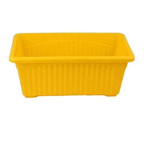 Go Hooked Rectangular Plastic Pots for Plants, Jupiter Flower Pots for Home, Window Display, Garden (Set of 5, Blue) (35 x 18.5 x 15 cm) - Image 3