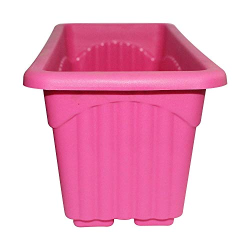 Go Hooked Rectangular Plastic Pots for Plants, Jupiter Flower Pots for Home, Window Display, Garden (Set of 5, Blue) (35 x 18.5 x 15 cm) - Image 2