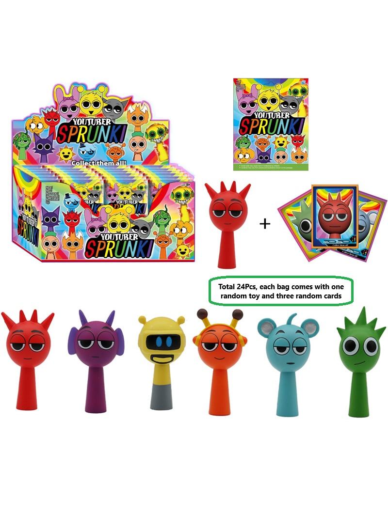 Y&D 24 Pcs Random Figure Toys The Sprunki Action Figure Toys Each Bag With 3 Pcs Random Toy Cards Best Gift For Fans Boys And Girls Sprunki Series Figures Model Birthday Cake Toppers - Image 1