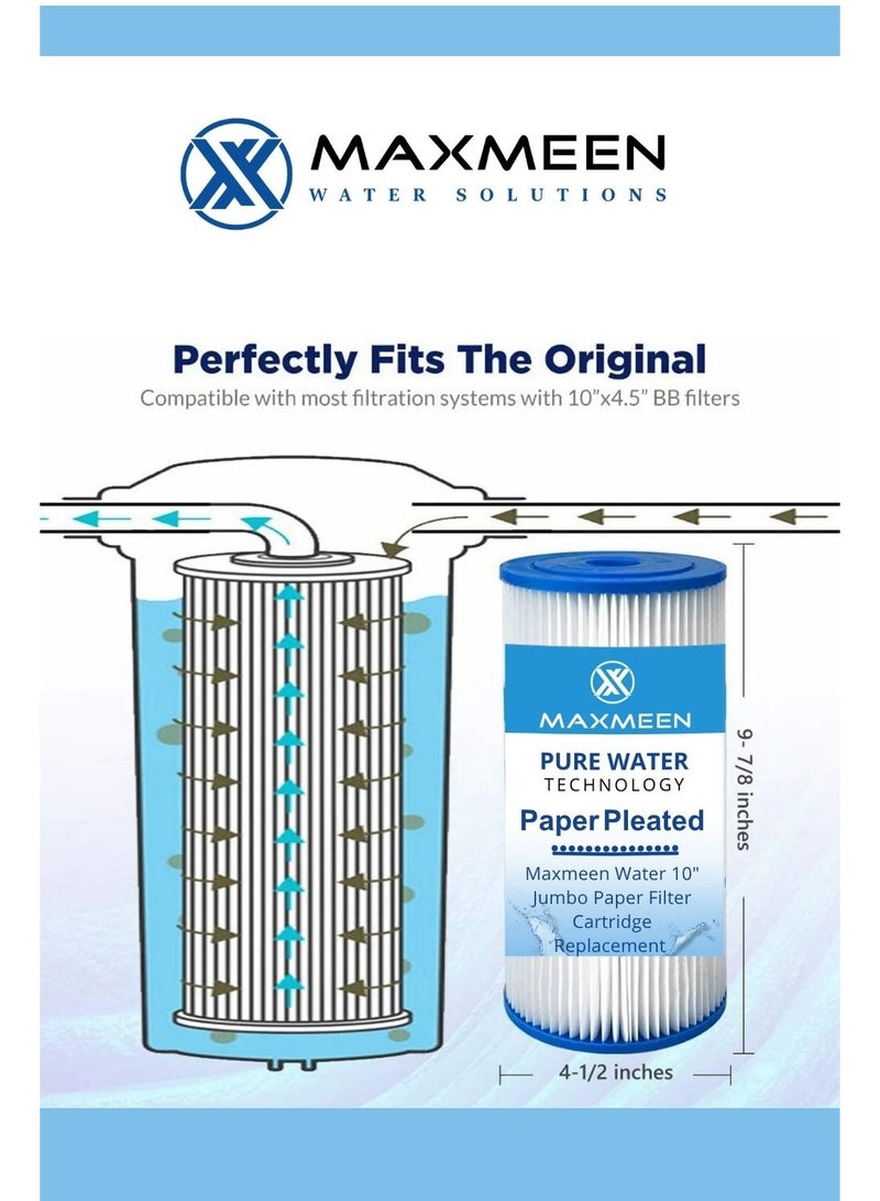 ماكسمين غيار فلتر مياه شرائح ورقية 10 إنش جامبو من Maxmeen Water ( شمعة فلتر) - Image 3
