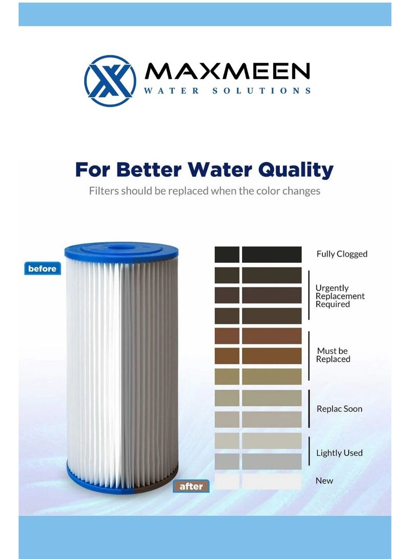 ماكسمين غيار فلتر مياه شرائح ورقية 10 إنش جامبو من Maxmeen Water ( شمعة فلتر) - Image 2