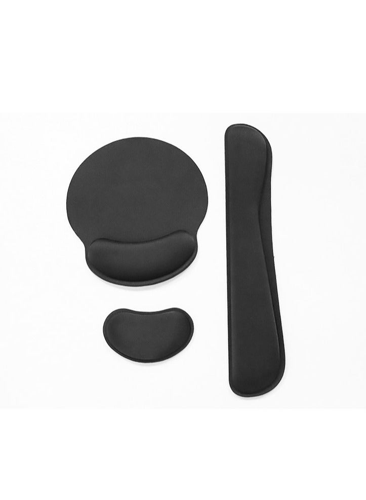 Ergonomic Memory Foam Keyboard Wrist Rest Mouse Wrist Rest Mouse Pad Set with Fabric Anti-slip Rubber Base - Image 1