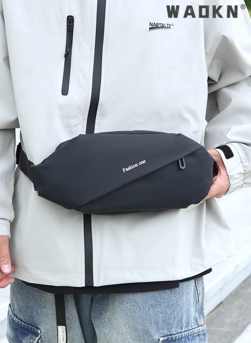 WAOKN Fashionable Crossbody Bag, Waist Pack, Outdoor Travel bag,Business Chest Bag, Multifunctional Sports Shoulder Bag, Waterproof Sling Pack, Ideal for Daily Commute, Adventure, and Exercise  - Image 2