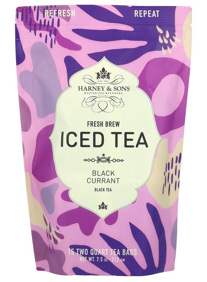 Fresh Brew Iced Tea Black Currant Black Tea 15 Tea Bags 7.5 oz (212 g)