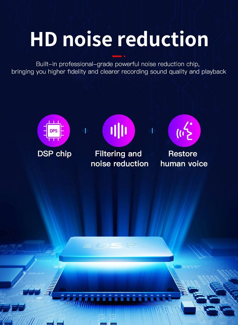Professional Mini Voice Activated Recorder Mini Audio Recorder with 16GB Super Audio DSP Processor - Intelligent Digital Voice Recorder for Lectures - Mini Voice Recorder - Small Recording Device