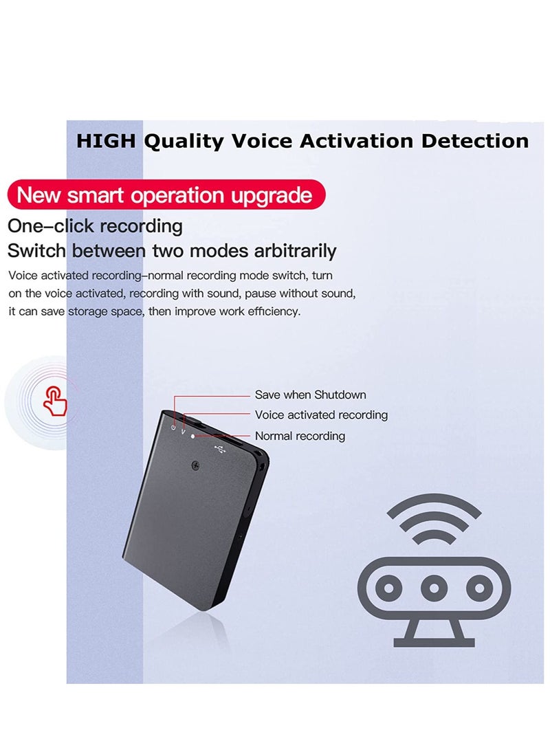 Professional Mini Voice Activated Recorder Mini Audio Recorder with 16GB Super Audio DSP Processor - Intelligent Digital Voice Recorder for Lectures - Mini Voice Recorder - Small Recording Device