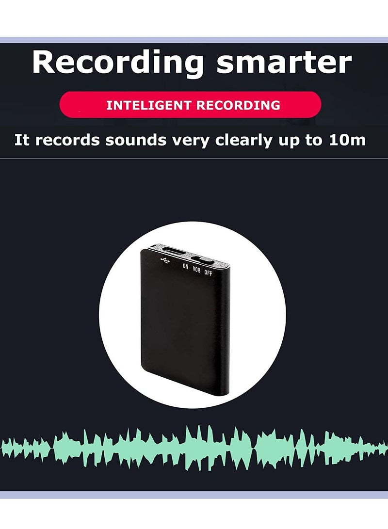 Professional Mini Voice Activated Recorder Mini Audio Recorder with 16GB Super Audio DSP Processor - Intelligent Digital Voice Recorder for Lectures - Mini Voice Recorder - Small Recording Device