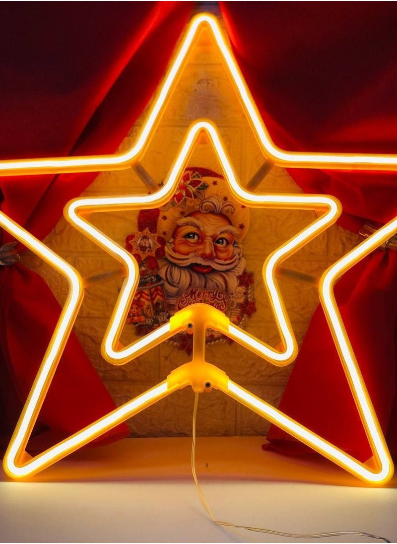 Generic - Star Within a Star Christmas Light – Illuminate Your Christmas with a Radiant Glow AS - Image 1