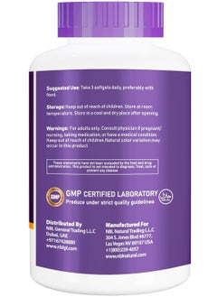 NBL Natural Garlic Oil 1500mg, High Potency, 250 Softgels  - Image 3
