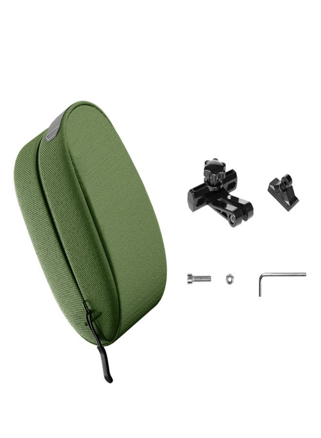 إنلي حقيبة سرج دراجة هوائية بسعة 0.3 لتر، جيب تخزين قابل للتعديل يُوضع أسفل المقعد للدراجات الجبلية والطرق، لون أخضر أفوكادو - Image 1