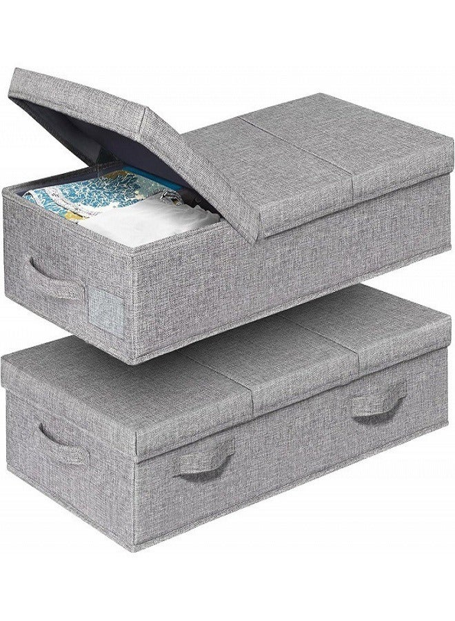 Foldable Under-Bed Storage Box with Lid – Fabric Organizer for Clothes, Blankets, and Toys | Space-Saving Wardrobe Storage Solution  - Image 1