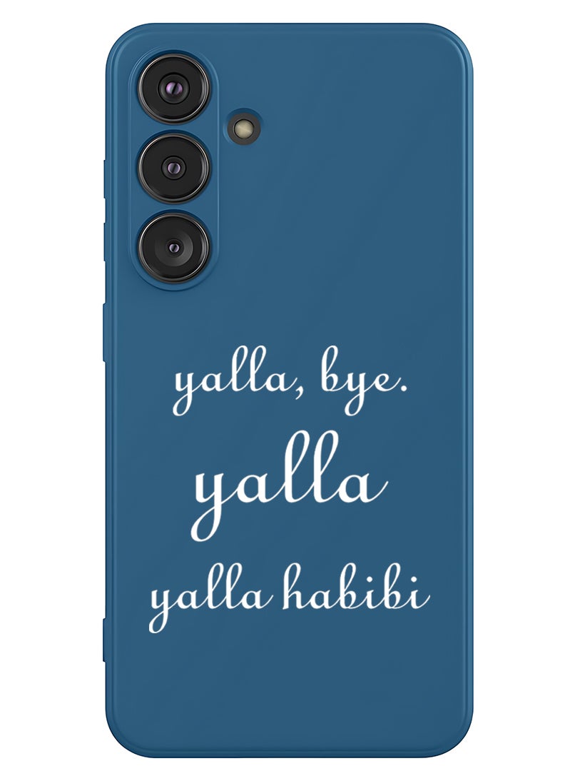 Theodor Protective Slim Fit Case Liquid Silicone Cover with Full Body Protection Anti-Scratch Shockproof Case For Samsung Galaxy S25 (Blue) - Yalla-01 - White  - Image 1