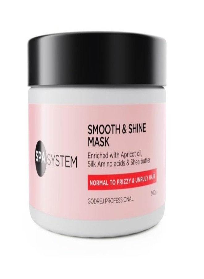 Godrej Professional SPA SYSTEM SMOOTH & SHINE MASK 500g || Enriched with apricot oil, silk amino acids & shea butter || NORMAL TO FRIZZY & UNRULY HAIR || - Image 1