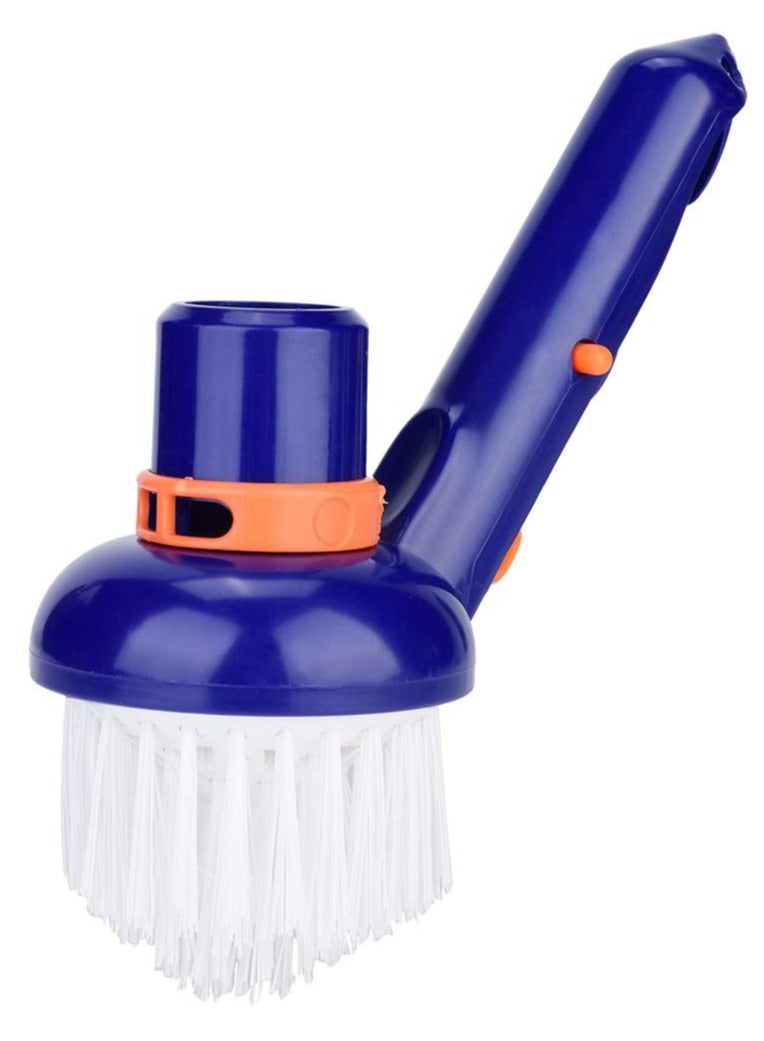 SOLARAE Pool Brush Head for Inground Pools, 2.99" Pool Step & Corner Vacuum Brush, Plastic Nylon Bristles Pool Brushes for Cleaning Pool Walls, Floors Steps & Corners - Image 1