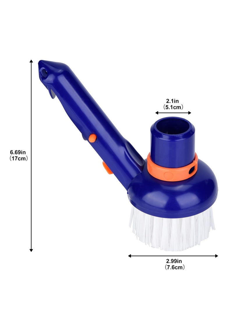 SOLARAE Pool Brush Head for Inground Pools, 2.99" Pool Step & Corner Vacuum Brush, Plastic Nylon Bristles Pool Brushes for Cleaning Pool Walls, Floors Steps & Corners - Image 2