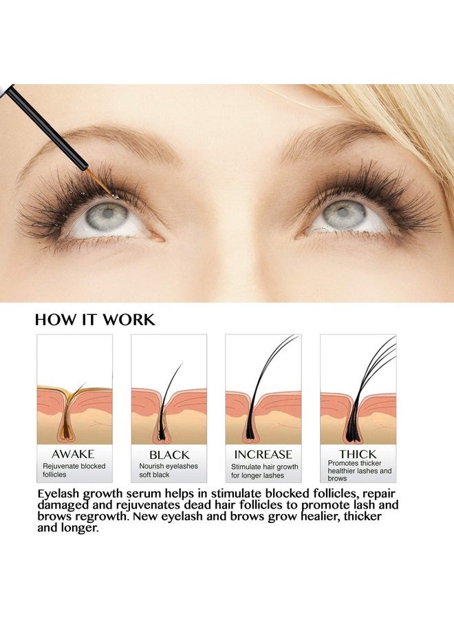 Northern Crown Cosmetics Natural Lash Growth Serum - Eyebrow Growth Enhancer - Eyelash Booster to Grow Longer Eyelashes - Lash Boost & Brow Enhancing Serum  - Image 5