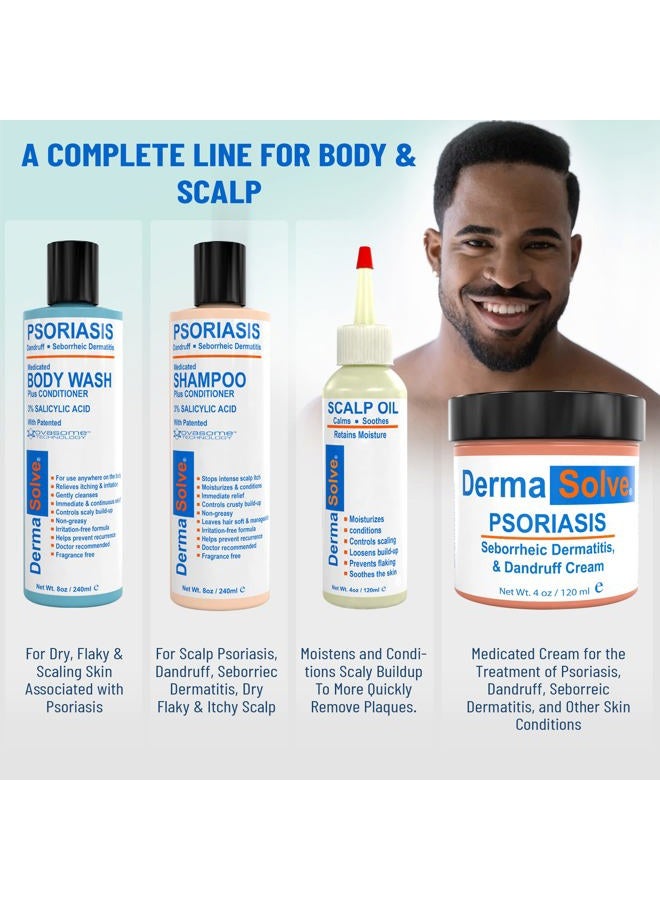 Dermasolve Psoriasis & Seborrheic Dermatitis Treatment Cream - Provides Intense Relief for Itchy, Flakey Skin and Advanced Moisturizing Prevents Future Flare-Ups 4.0 oz - Image 3