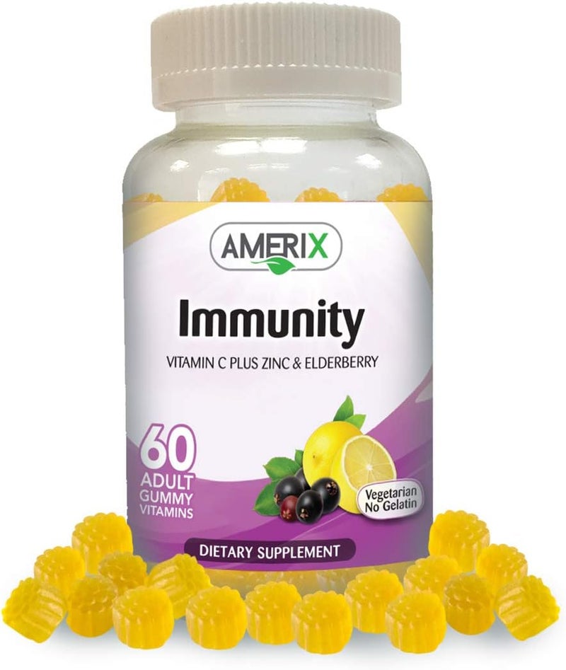 اميركس Amerix Immunity for Adult Vitamin C+ Zinc & Elderberry Gummies 60’s - Image 2
